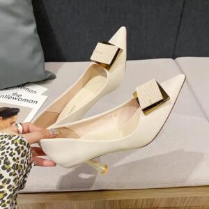Elegant Design Women Pu Pointed Toe Sexy Shoes Office Ladies High Heels Pumps - Image 4