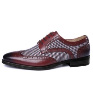 Men's Dress Shoes Leather Ventilation Lace-Up Fashion Bullock Men Shoes Formal Business Casual Dress Shoes - Image 3