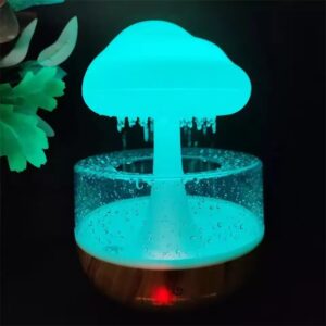 New 7 colors light rain cloud humidifier USB rechargeable smart air humidifier diffuser mushroom humidifier for room - Image 1