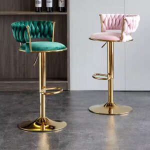 Height Adjustable Modern Bar Chair Swivel Bar Stool with Back Seat Very Comfortable Bar Chair - Image 1