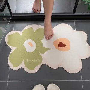 Absorbent Pad Toilet Door Quick-drying Bathroom Shower antislip diatomite bath mat - Image 7