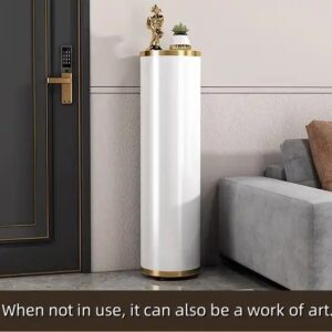 High quality simple modern style white shoe round rotating cabinet shoe cabinet storage for entryway shoes cabinet furniture - Image 6