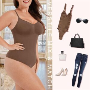 shapewear one piece bodysuit shapewear high compression thong shapewear for women tummy control - Image 4