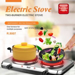 Multiple purposes independent heating regulation two-burner electric heating plate 5 power levels electric hot plate - Image 4