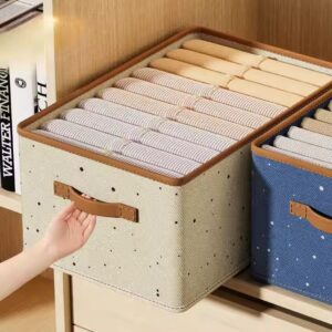 New Closet Organizers for Clothes Storage Foldable Storage Boxes with Lids Fabric Clothes Organizer with Handle - Image 5