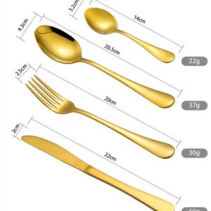 Wholesale Luxury Silver Rose Gold Wedding Stainless Steel Flatware Golden Spoon Knife Fork Set 24pcs Cubiertos Cutlery Set - Image 3
