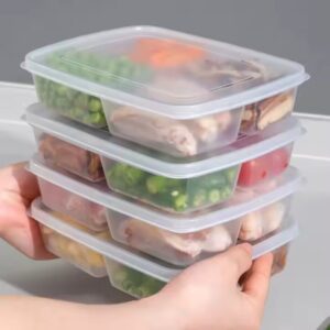 Compartment Shredded Meat Crisper Four-grid Meat Slices Separately Packed Case Refrigerator Food Kitchen Accessories Minimalist - Image 7