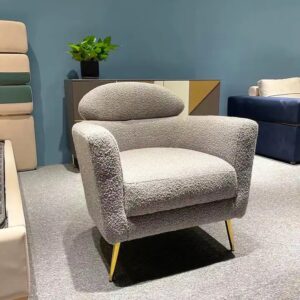 Nordic style white art Wool Sofa chair modern living room Leisure lounge Chair furniture single sofa armchair - Image 4