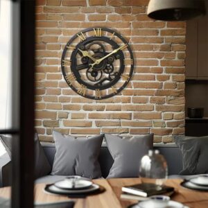 Gear Retro Large Circular Clocks 14" Industrial New Design Punk Gear Art Decor House Clock - Image 7