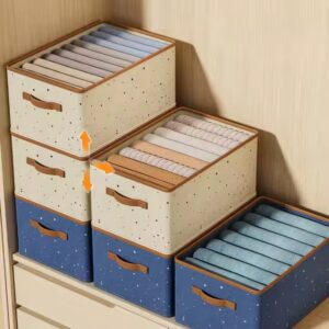 New Closet Organizers for Clothes Storage Foldable Storage Boxes with Lids Fabric Clothes Organizer with Handle - Image 1