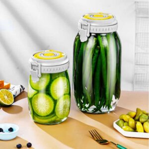 New design clear airtight food glass storage jar 500ml 750ml 1000ml 1500ml 2000ml be timed storage jar - Image 6