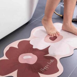 Absorbent Pad Toilet Door Quick-drying Bathroom Shower antislip diatomite bath mat - Image 1