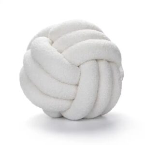 Hot Sale Super Soft Handmade Velvet Knot Throw Pillow Solid Color Ball Decorative Cushion Knot Pillows - Image 5
