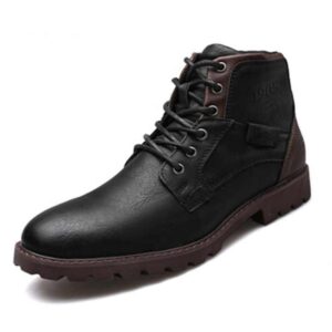 Wholesale Men's Middle Tube Cowboy Biker Boots Embroidery Chelsea Martin Western Boots Shoes - Image 5