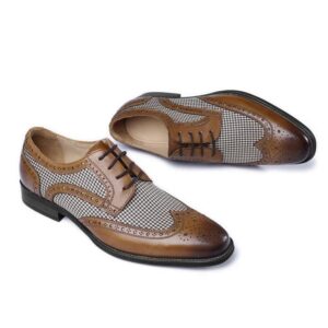 Men's Dress Shoes Leather Ventilation Lace-Up Fashion Bullock Men Shoes Formal Business Casual Dress Shoes - Image 7
