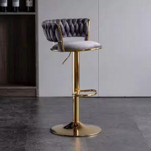 Height Adjustable Modern Bar Chair Swivel Bar Stool with Back Seat Very Comfortable Bar Chair - Image 4