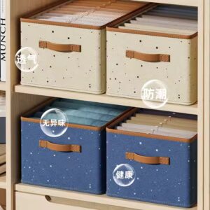 New Closet Organizers for Clothes Storage Foldable Storage Boxes with Lids Fabric Clothes Organizer with Handle - Image 4