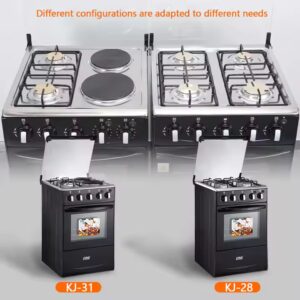 WINNING STAR ST-9613 Kj-28 4 Gas Burners Black Standing Cooking Stove Built-in All Gas Oven - Image 6