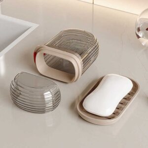 Portable Leak-Proof Durable Clear Soap Case Holder Travel Soap Container With Lid For Shower Bathroom - Image 6