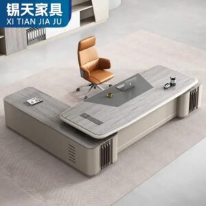 wood office furniture ceo luxury boss office furniture luxury Boss table manager desk ceo desk executive office desk - Image 5