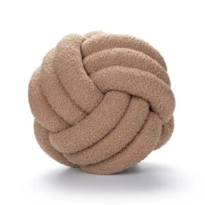 Hot Sale Super Soft Handmade Velvet Knot Throw Pillow Solid Color Ball Decorative Cushion Knot Pillows - Image 7