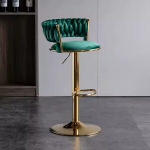 Height Adjustable Modern Bar Chair Swivel Bar Stool with Back Seat Very Comfortable Bar Chair - Image 6