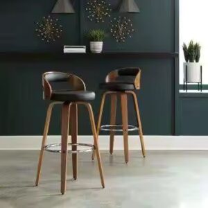Morden Style Hot Sell wood design dining chair Cheap China Garage Chair Hight Adjustable Barstool Set - Image 5