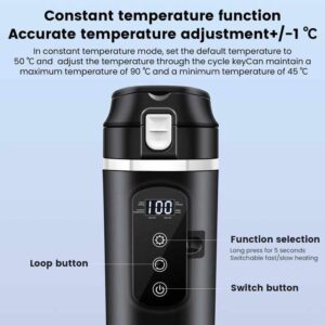 Car kettle electric kettle 24V car truck water heater car heating water cup 12V universal Integrated Intelligent Electric Cup - Image 6