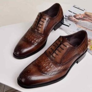 Men Dress Shoes Loafers Pointed Toe Men Office Business Shoes Luxury Wedding Shoes For Men - Image 1