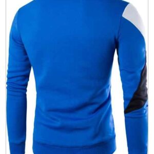 Men's Spring-Inspired Casual Long-Sleeved Pullover Hoodie O-Neck Knitted Polyester Geometric Pattern for Autumn - Image 6