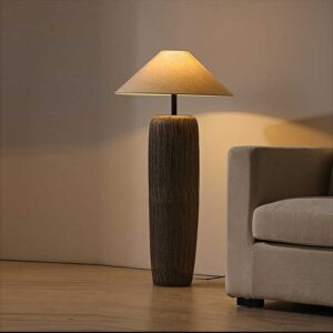 Retro ceramic fabric attic living room bedroom LED standing lamp floor lamp - Image 3