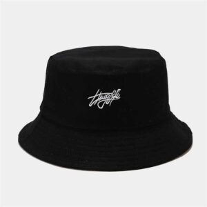 Two Side Bucket Hat One Side With Embroidery Logo On Front One Side With All Over Printed Logo Reversible Bucket hat - Image 6