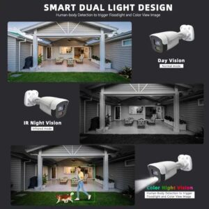 3MP Hik Compatible IP PoE Camera Smart Dual Light Full Color Plug and Play Built-in Mic Network Surveillance Bullet Camera - Image 3