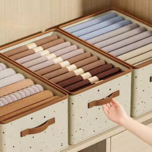 New Closet Organizers for Clothes Storage Foldable Storage Boxes with Lids Fabric Clothes Organizer with Handle - Image 6