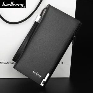 Wholesale popular black and brown long wallet Baellerry Brand newest designer wallet Fast delivery RTS PU wallets leather men - Image 5