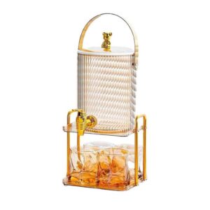 High-Temperature Resistant Plastic Water Bottle Faucet round round Cold Brew Drink Juice Bucket for Household Storage Parties - Image 2