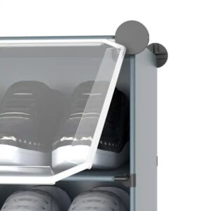 Shoe Rack, 6 Tier Shoe Storage Cabinet 24 Pair Plastic Shoe Shelves Organizer for Closet Hallway Bedroom Entryway - Image 6