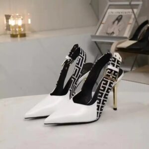 Women's Gold Genuine Leather Stiletto Heel Shoes Soft Summer High Heels Pointed Toe Buckle-Fastening Thin - Image 3