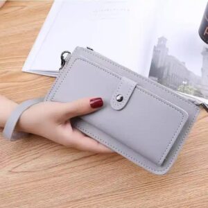 wholesales women's luxury leather PU ladies large capacity wristlet card holder wallet women - Image 8