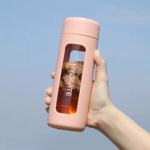 Travel Outdoor Water Bottles Best Selling Products 380ml Custom Clear Borosilicate Glass Water Bottle - Image 4