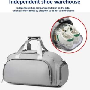 Unisex Large Capacity Waterproof Sports Fitness Duffle Backpack Weekend Gym Travel Duffel Bag With Shoes Compartment - Image 6