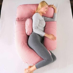 100% Cotton Pregnancy Pillow for Sleeping Maternity Breastfeeding Pillow Multifunctional Full Body Pillow - Image 7