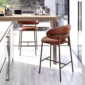 Cheap Modern Bar Chair Frame Bar Stool Price with Metal Steel Green Leather Blue Mold Style Time Packing Inside Furniture Color - Image 6