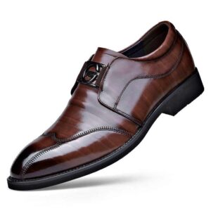 Luxury 38-48 Size Men's Business Formal Leather Footwear Leather Office Career Men Shoes Slip-On - Image 1