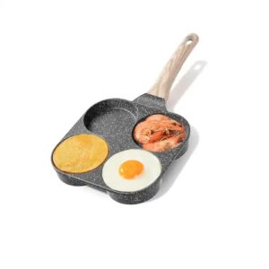 free non stick breakfast fry pan aluminum nonstick egg skillet square fry pan 4 in 1 steak beef cake fry pan 4 hole - Image 7