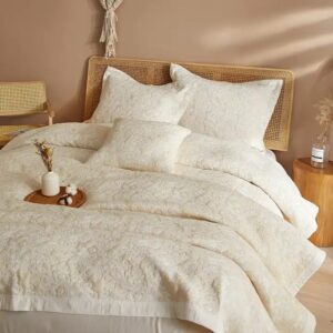 king size cotton Comforter set Bedding Sets 3pcs jacquard Bedspreads Close skin soft Stitching Quilt set bed blanket - Image 6