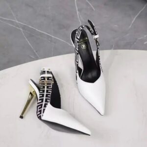 Women's Gold Genuine Leather Stiletto Heel Shoes Soft Summer High Heels Pointed Toe Buckle-Fastening Thin - Image 5