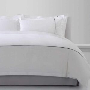 European 100% Cotton White Duvet Cover Set Customized 6Pcs Bedding Set - Image 7