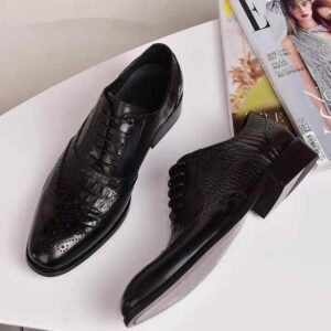 Men Dress Shoes Loafers Pointed Toe Men Office Business Shoes Luxury Wedding Shoes For Men - Image 6