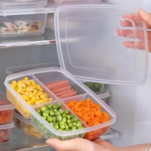 Compartment Shredded Meat Crisper Four-grid Meat Slices Separately Packed Case Refrigerator Food Kitchen Accessories Minimalist - Image 3